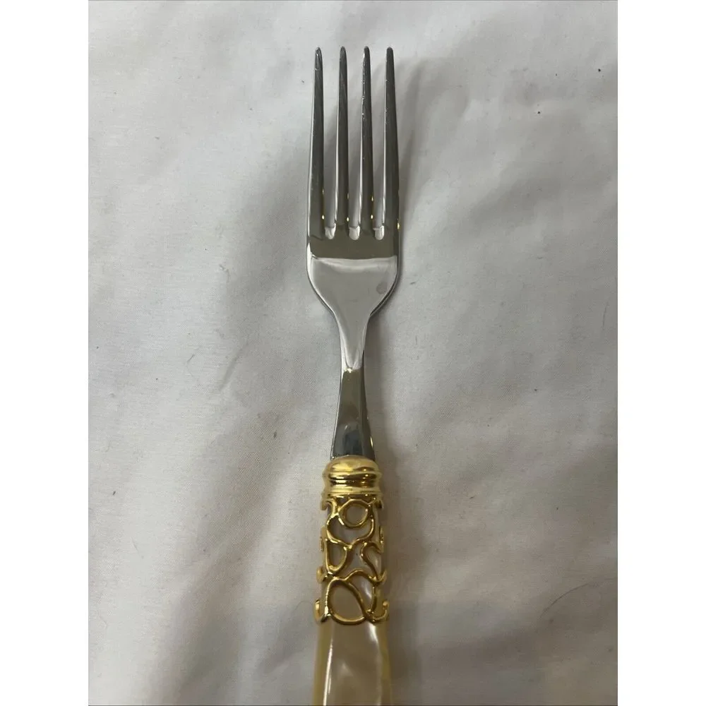 Bugatti Italy Melodic Gold Ring‎ 2 Pc Fork Set Stainless Steel 18/10
